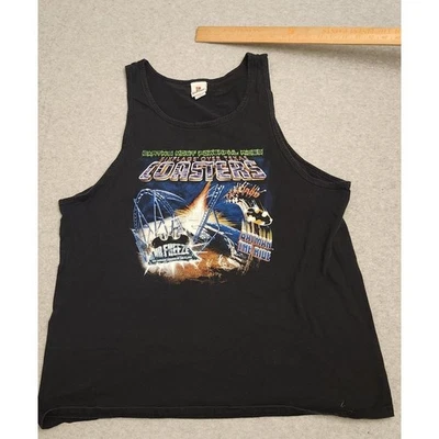 Vintage Six Flags Over Texas Shirt Mens XL Black Coaster Batman Mr Freeze 90s - Image 1 of 4