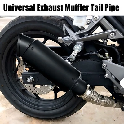 Tubo de escape silenciador puntas de escape de moto ATV universal 38-51 mm negro Foto 1 de 4