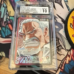 Cgc 10 MONKEY D. GARP OP02-002 L ARTE ALTERNATIVO 2022 TARJETA DE UNA PIEZA JAPONESA M457 - Imagen 1 de 2