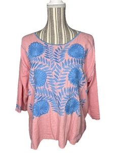 Vintage HAND EMBROIDERED Oaxaca Guatemalan Tunic Top MD Festival - Picture 1 of 4