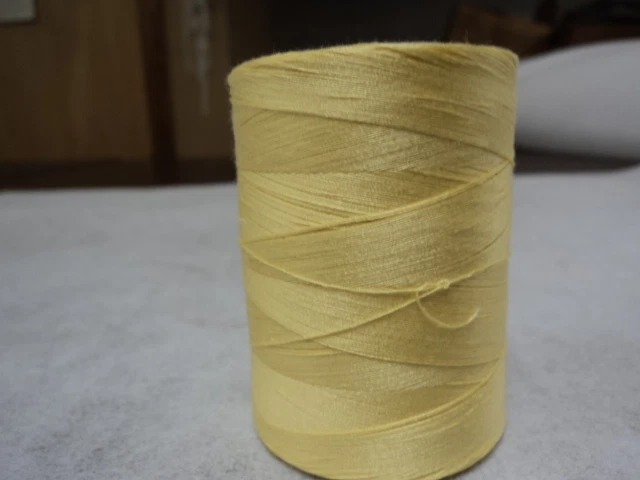 100% COTTON-SIZE 50(T-35)-LT YELLOW-1700 YD SPOOL-U S MADE - Image 1 of 1