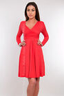 Classic & Sensible Women's Dress V Neck Long Sleeve Tunic Sizes 8-18 Y8467