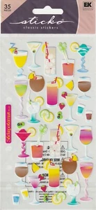 35 pcs Sticko Classic Paper stickers COCKTAILS theme 49730 FAST FREE shipping! - Picture 1 of 2