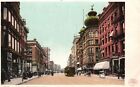 Vintage Postcard Main Street Roadway Highway Springfield Massachusetts MA