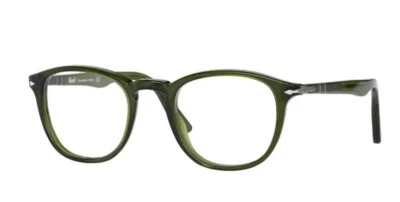 Persol 0PO3143V 1142 Olive Green Transparent/ Silver Rectangle Men's Eyeglasses - Image 1 of 4