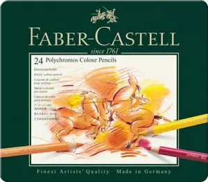 Faber-Castell Polychromos Artists' Colour Pencil 24 Tin Set - Picture 1 of 2