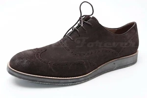 ANDREW MARC Dark Brown Leather Brogue Wingtip Oxford Shoes Sz. 10.5 US 44.5 EU - Picture 1 of 7