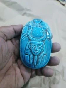 ANCIENT EGYPTIAN ANTIQUES Scarab Beetle Khepri Hieroglyphics Luck Egyptian BC - Picture 1 of 6