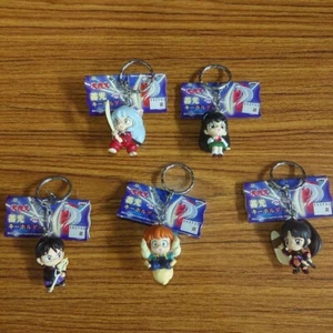 Inuyasha figure key chain Lot 5 set Miroku Kagome retro Rumic Japan m614 - Picture 1 of 15