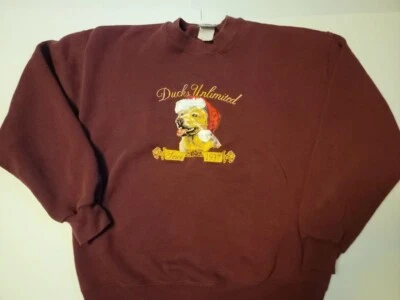 Sudadera De Colección Años 90 Ducks Unlimited Para Hombres Grande Labrador Perro Suéter Navidad Foto 1 de 4