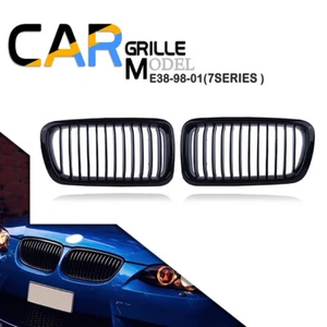 For BMW 7-Series E38 Saloon Black Gloss Kidney Sport Front Grill  1998-2001 - Imagen 1 de 8