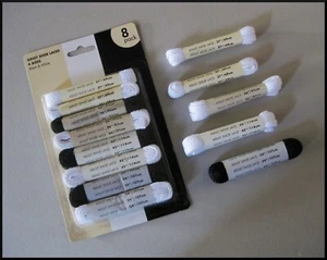 13 Adult Shoe Laces in 4 Sizes Black and White (4 Black & 9 White) - Picture 1 of 1