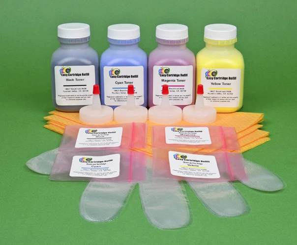 Lexmark 80C1SK0 80C1SC0 80C1SM0 80C1SY0 4-Color Toner Refill Kit with Chips (US) - Image 1 of 1