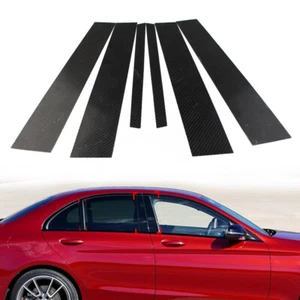 Exterior Door Window B Pillar Post Cover Trim For Benz C Class W205 Sedan 15-18 - Picture 1 of 12