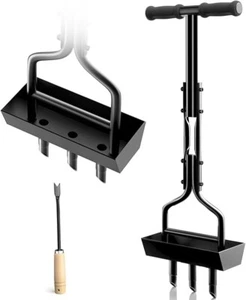 Lawn Aerator Coring Garden Tool with Soil Core Storage Tray, Manual Yard Plug - Picture 1 of 7