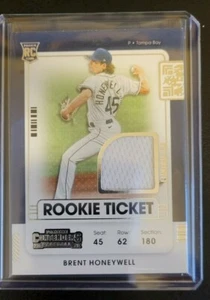2021 Panini Contenders Baseball Brent Honeywell Rookie Ticket Patch Relic - Picture 1 of 1
