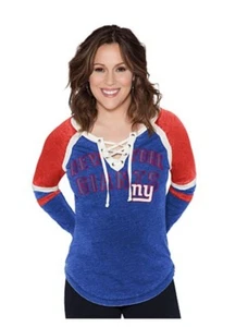 NFL New York GIANTS Back Shot Jersey Lace up Sexy Tee Shirt~XL - Picture 1 of 9
