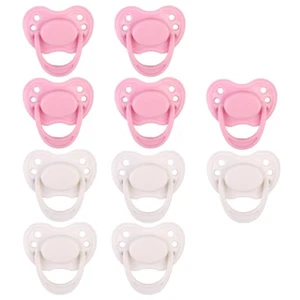 10PC Magnetic Pacifier Pink&White Pacifiers for Reborn Baby Dolls Accessory DIY - Picture 1 of 5