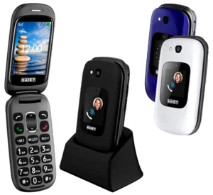 Telefono cellulare per ANZIANI a conchiglia flip gsm fotocamera bluetooth sd sos - Picture 1 of 49