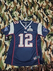 Women's Nike New England Patriots #12 Tom Brady Super Bowl 49 Xlix NFL Jersey - Picture 1 of 5