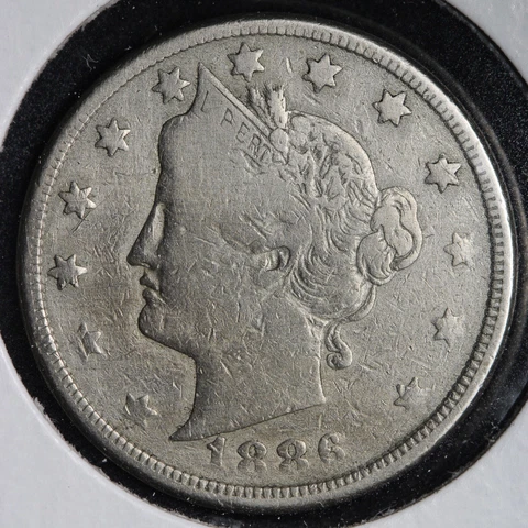 1886 Liberty V Nickel CHOICE VF E148 WCMM Cover