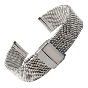 Correa de reloj de acero correa de malla de pulsera con hebilla de doble bloqueo para ciudadano - Imagen 1 de 5