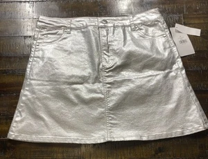 Luv Betsey. Luv Betsey Foil Coated Denim Skirt, Sizes 18 - Picture 1 of 5