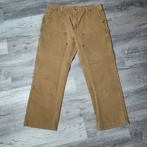 CARHARTT 100098-211 Brown Relaxed Fit Double Knee Pants 40X30 Work Vgc - Picture 1 of 10