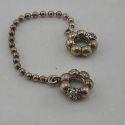 Berloque corrente de segurança Pandora prata esterlina flor 925 ALE vintage - Imagem 1 de 4