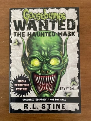 Goosebumps Wanted The Haunted Mask R.L. Stine Uncorrected Proof Promo RARE - Image 1 of 4