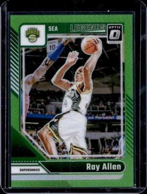 Donruss Optic Ray Allen Legends 2024-25 verde lima #85/149 supersónicos Foto 1 de 2