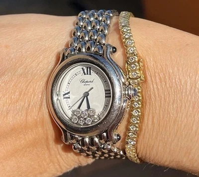 Chopard Happy Diamonds Damenuhr mit 7 Brillanten - Bild 1 von 4