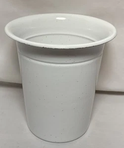 Porcelain Enamel Steel Wastebasket Planter Speckled White by Martha Stewart - Picture 1 of 13