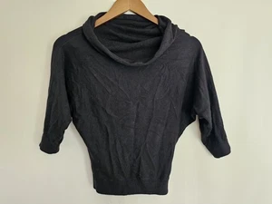 Express Design Studio Blouse Black Cowl Neck Batwing Sweater Womens Size XS - Picture 1 of 6