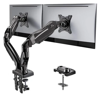 Dual Monitor Stand - Full Adjustable Monitor Desk Mount Swivel Vesa Bracket w... - Image 1 of 4