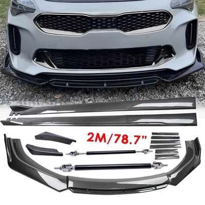 Carbon Fiber Side Skirt Rear & Front Bumper Lip Splitter For Kia Sportage 10-22 Foto 1 de 4