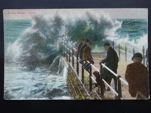 Sussex HOVE A Big Wave - Old Postcard by E.M.C. Series - Picture 1 of 2