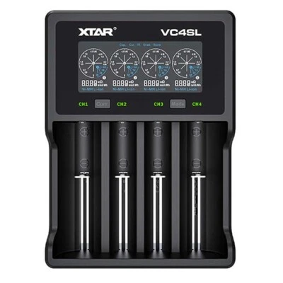 XTAR VC4SL 4-Bay Smart Battery Charger - Black - Image 1 of 4