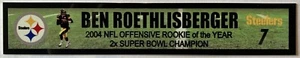 BEN ROETHLISBERGER PITTSBURGH STEELERS VOLLFARBIGES NAMENSSCHILD - Bild 1 von 1