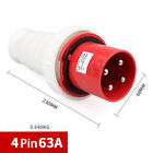 Industrial Plug and Sockets Connectors 3/4/5 Pin 16A 32A 63A Waterproof