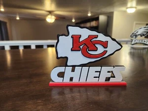 3d Printed Kansas City Chiefs Logo 3x5 in - Picture 1 of 4