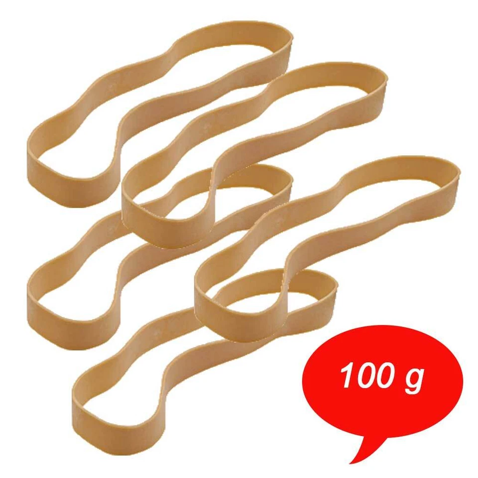 WONDAY Gummibänder Gummiringe natur 100 g im Karton verschiedene Größen zur Auswahl