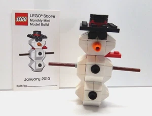 Lego Snowman Monthly Mini Model Build January 2010 100% Complete - Picture 1 of 5