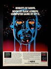 1983 Epyx Robots Of Dawn Isaac Asimov Art Video Game Vintage Print Ad