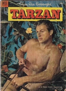 Tarzan #46 (1953) Edgar Rice Burroughs ~ Lex Barker Photo Cover Dell Comics - Picture 1 of 2