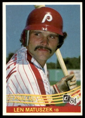 1984 Donruss #549 Len Matuszek Philadelphia Phillies - Image 1 of 2
