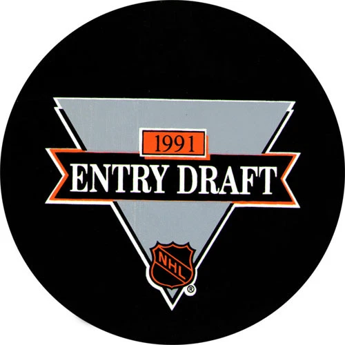 Disco de recuerdo NHL DRAFT 1991 Eric Lindros Peter Forsberg Scott Niedermayer Foto 1 de 1