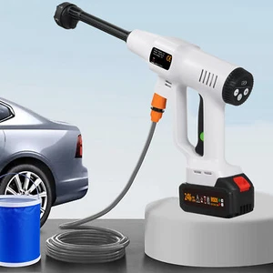 Idropulitrice Auto Senza Fili Pistola Acqua Lavatrice Portatile Pulitore 24V F6D7 - Foto 1 di 12