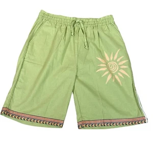 Boardshorts Herren Grafik Sonnendruck Baumwolle Leinen von Ouku Gr. L grün #71Q - Bild 1 von 8