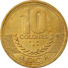 Costa Rica 10 Colones Coin | Stars | Volcno | Ship | Sun | 2002